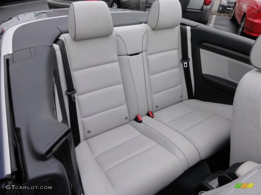 Silver Interior 2008 Audi RS4 4.2 quattro Convertible Photo #47418686