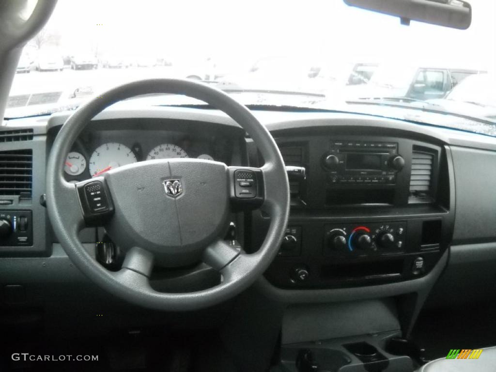 2008 Ram 1500 ST Quad Cab 4x4 - Electric Blue Pearl / Medium Slate Gray photo #11