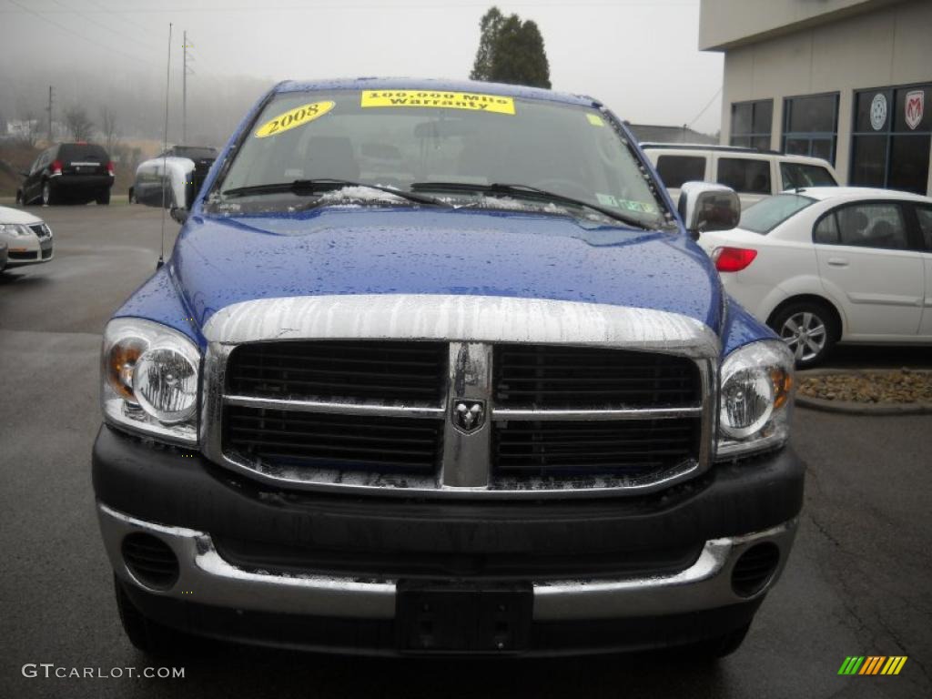 2008 Ram 1500 ST Quad Cab 4x4 - Electric Blue Pearl / Medium Slate Gray photo #19