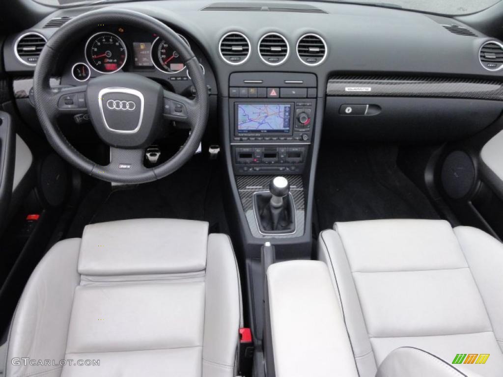 2008 Audi RS4 4.2 quattro Convertible Silver Dashboard Photo #47418860