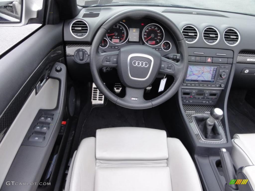 2008 Audi RS4 4.2 quattro Convertible Silver Dashboard Photo #47418875
