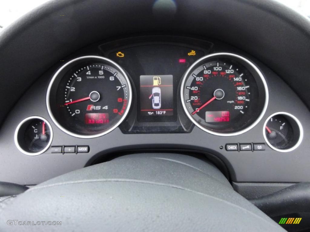 2008 Audi RS4 4.2 quattro Convertible Gauges Photo #47418950