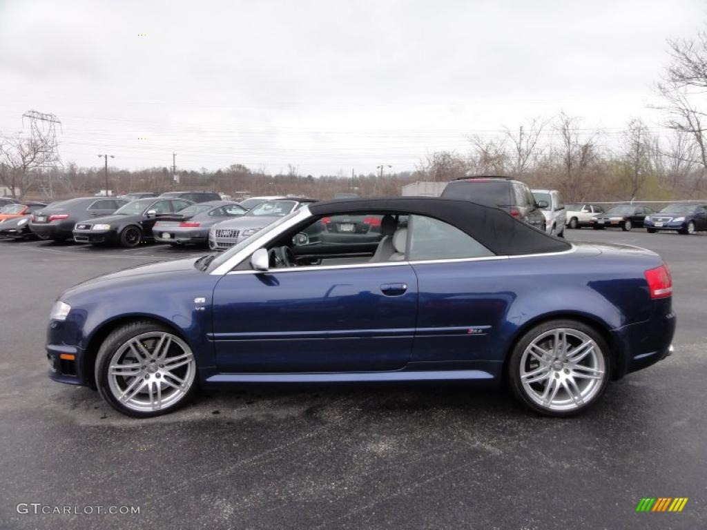 Sprint Blue Pearl Effect 2008 Audi RS4 4.2 quattro Convertible Exterior Photo #47419085