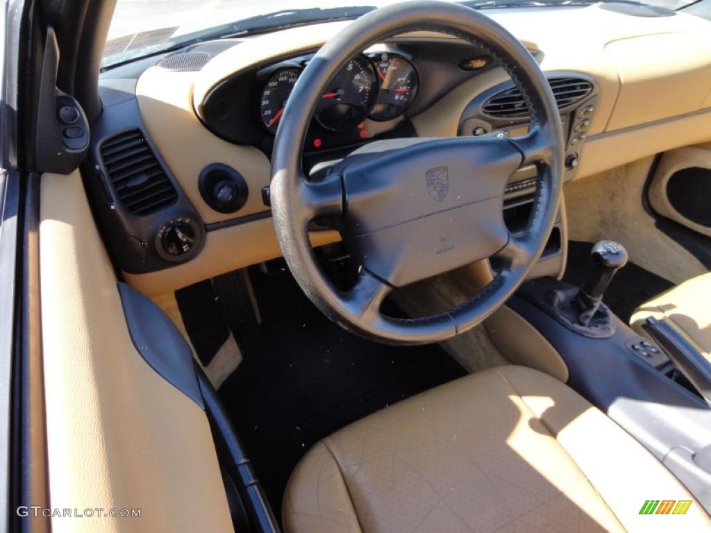 1999 Porsche Boxster Standard Boxster Model Savanna Beige Steering Wheel Photo #47419874