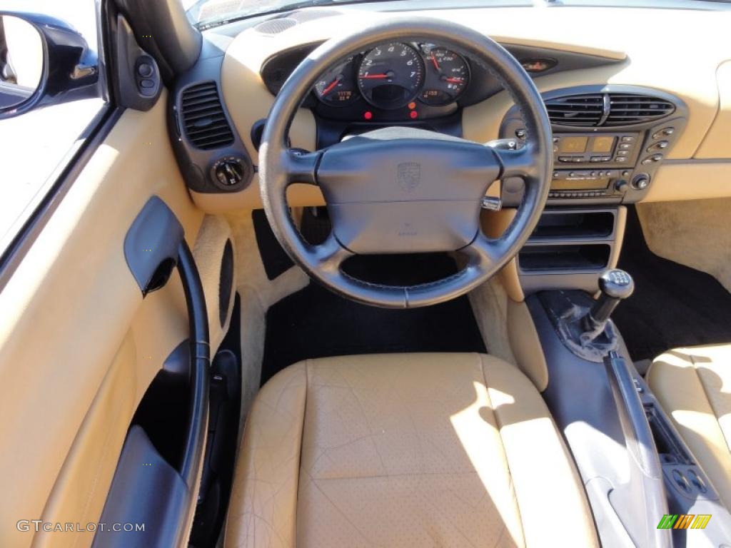 1999 Porsche Boxster Standard Boxster Model Savanna Beige Steering Wheel Photo #47420036