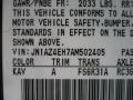 KAV: 40th Anniversary Graphite 2010 Nissan 370Z 40th Anniversary Edition Coupe Color Code