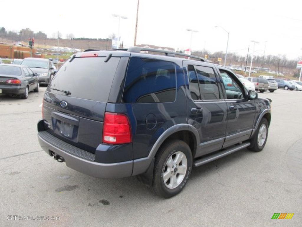 2003 Explorer XLT 4x4 - True Blue Metallic / Graphite Grey photo #6