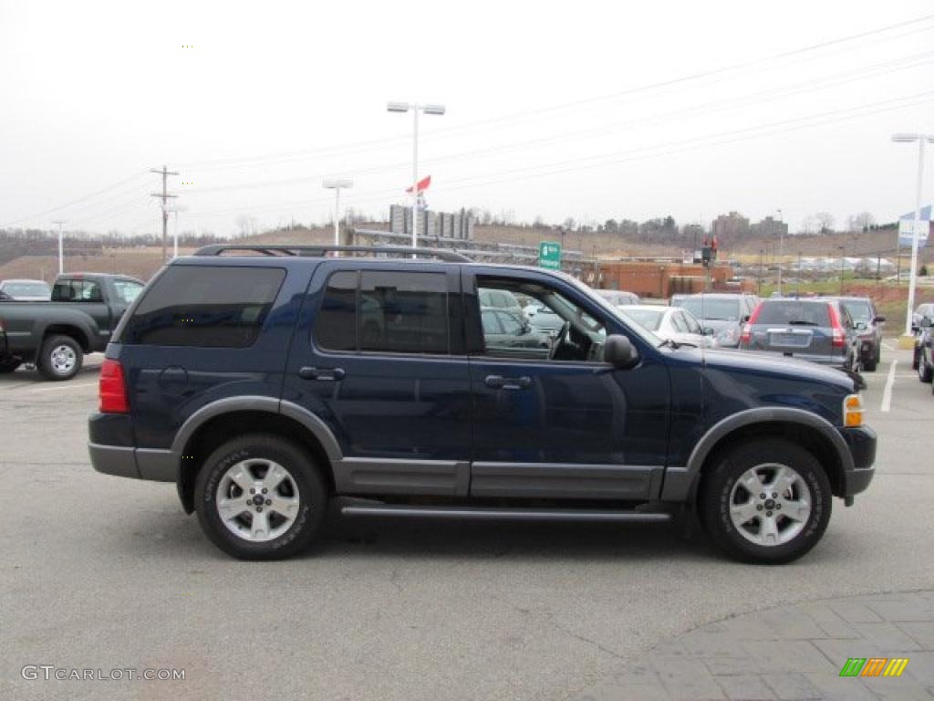 2003 Explorer XLT 4x4 - True Blue Metallic / Graphite Grey photo #7