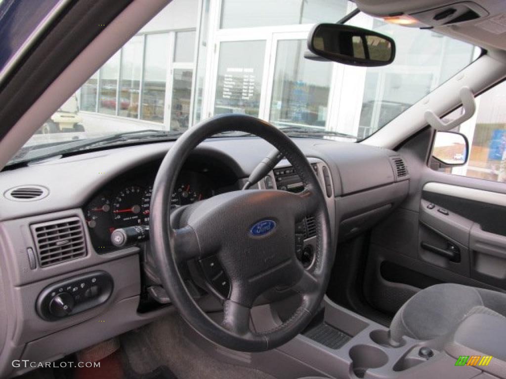2003 Explorer XLT 4x4 - True Blue Metallic / Graphite Grey photo #10