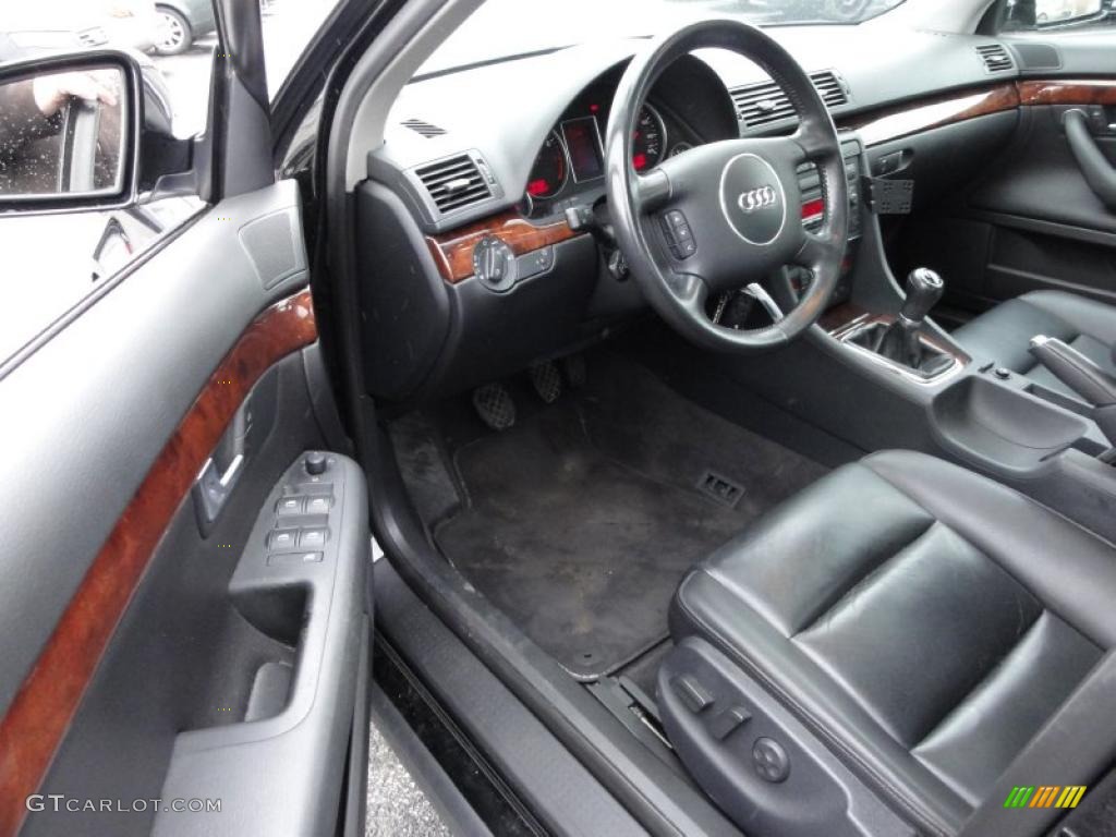 Ebony Interior 2004 Audi A4 3.0 quattro Sedan Photo #47421477