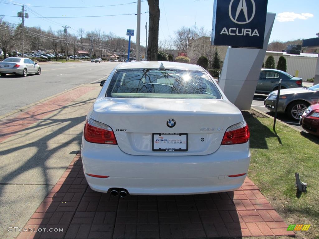 2008 5 Series 535xi Sedan - Alpine White / Cream Beige Dakota Leather photo #6