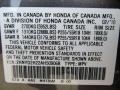 NH736M: Grigio Metallic 2010 Acura MDX Standard MDX Model Color Code