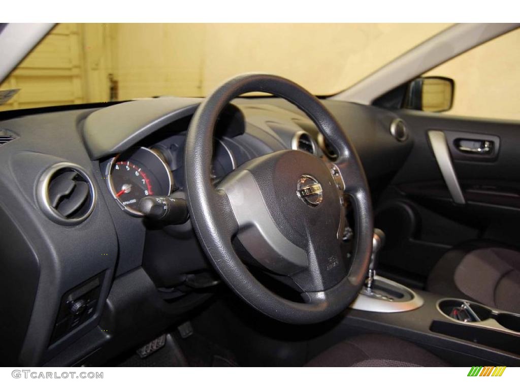 2008 Nissan Rogue SL AWD Black Steering Wheel Photo #47423025
