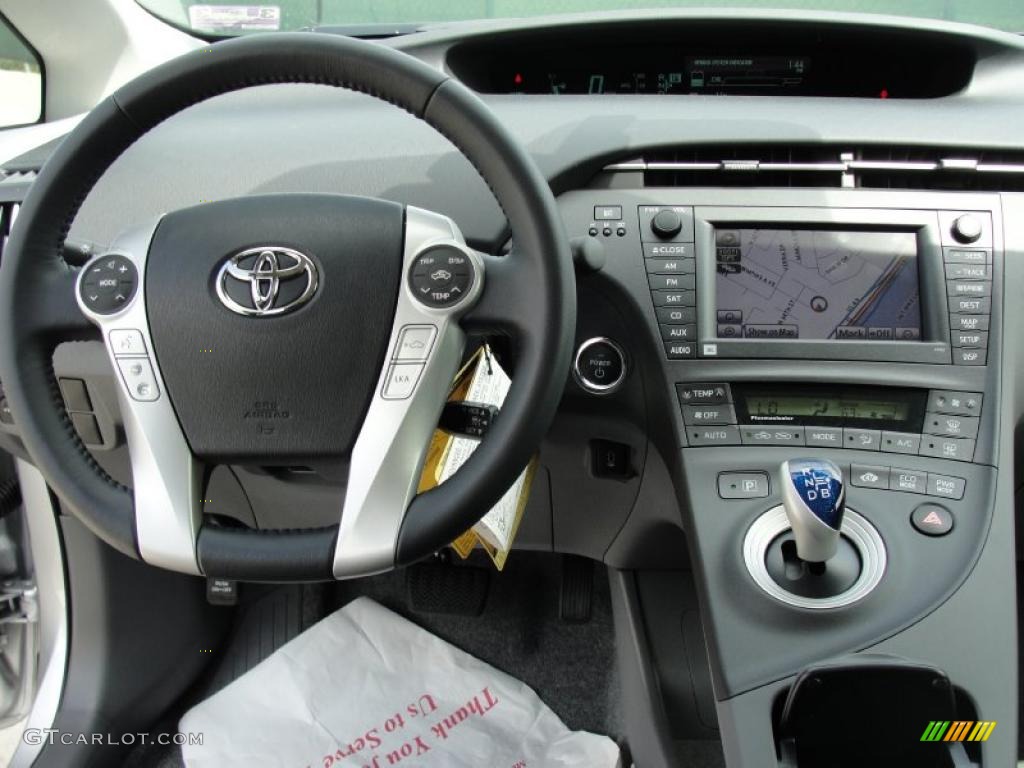2011 Toyota Prius Hybrid V Dark Gray Steering Wheel Photo #47423589