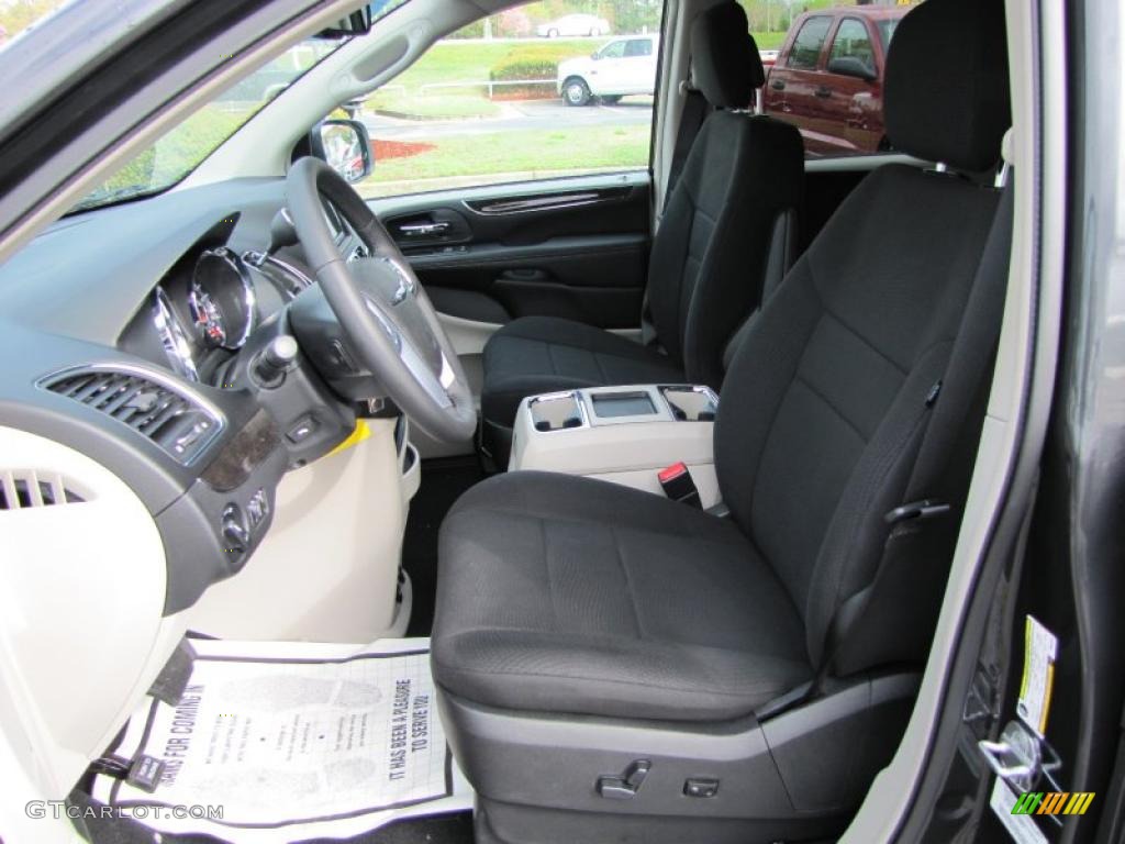 Black/Light Graystone Interior 2011 Chrysler Town & Country Touring Photo #47424942