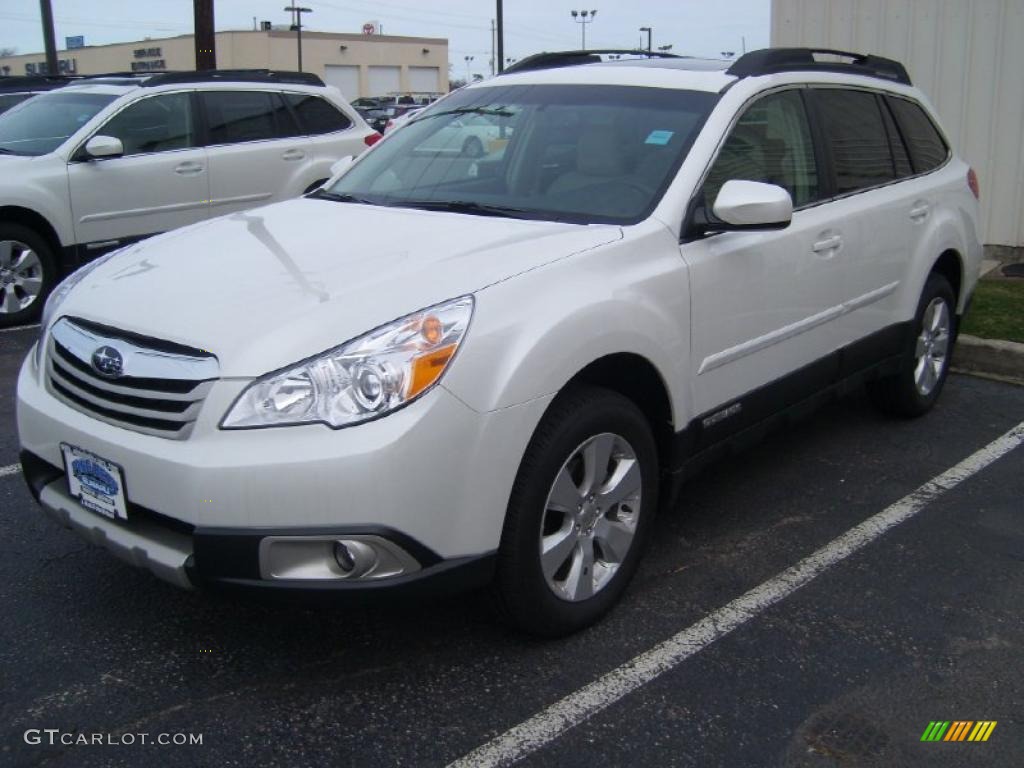 2011 Outback 2.5i Limited Wagon - Satin White Pearl / Warm Ivory photo #1