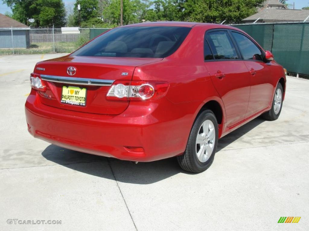 2011 Corolla LE - Barcelona Red Metallic / Ash photo #3