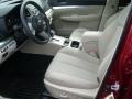  2011 Outback 2.5i Premium Wagon Warm Ivory Interior