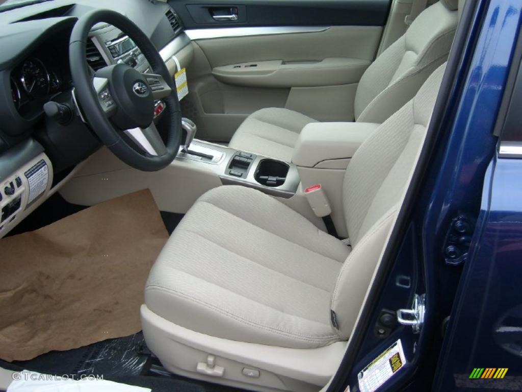 2011 Outback 2.5i Premium Wagon - Azurite Blue Pearl / Warm Ivory photo #2