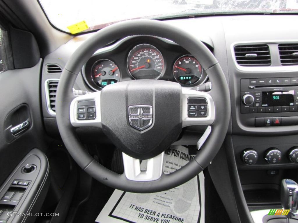 2011 Dodge Avenger Mainstreet Black Steering Wheel Photo #47427411
