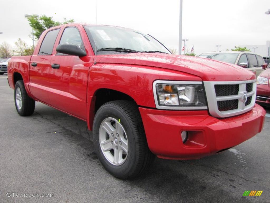 Flame Red 2011 Dodge Dakota Big Horn Crew Cab Exterior Photo #47428605