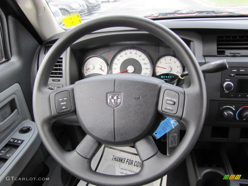 2011 Dodge Dakota Big Horn Crew Cab Dark Slate Gray/Medium Slate Gray Steering Wheel Photo #47428713