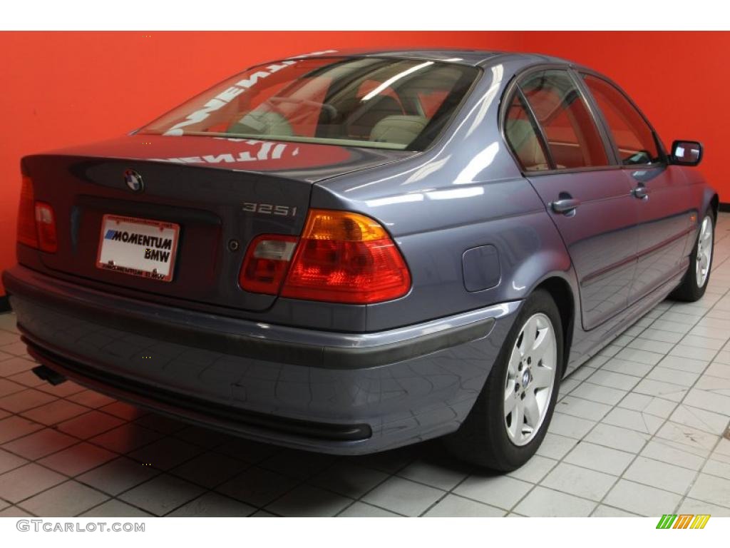 2001 3 Series 325i Sedan - Steel Blue Metallic / Beige photo #3