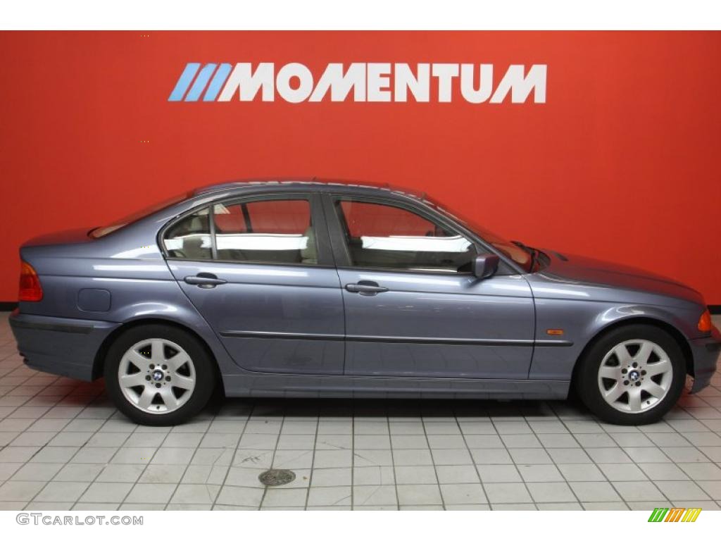 2001 3 Series 325i Sedan - Steel Blue Metallic / Beige photo #4
