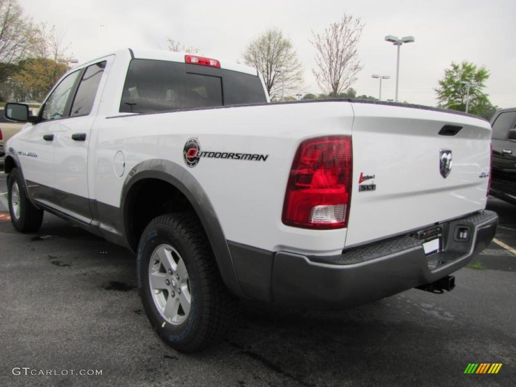 2011 Ram 1500 SLT Outdoorsman Quad Cab 4x4 - Bright White / Dark Slate Gray/Medium Graystone photo #2