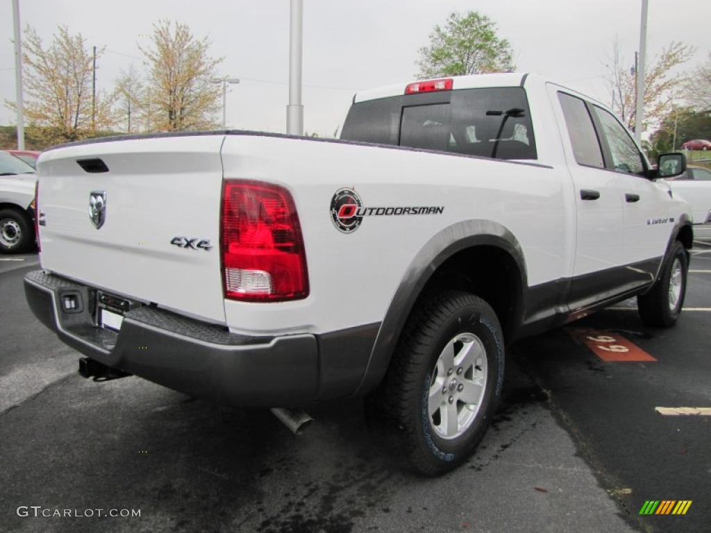 2011 Ram 1500 SLT Outdoorsman Quad Cab 4x4 - Bright White / Dark Slate Gray/Medium Graystone photo #3