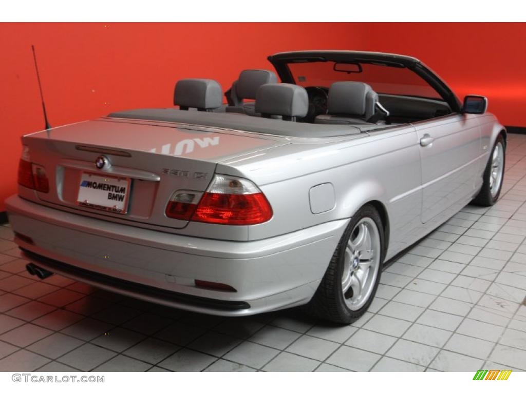 2002 3 Series 330i Convertible - Titanium Silver Metallic / Grey photo #3