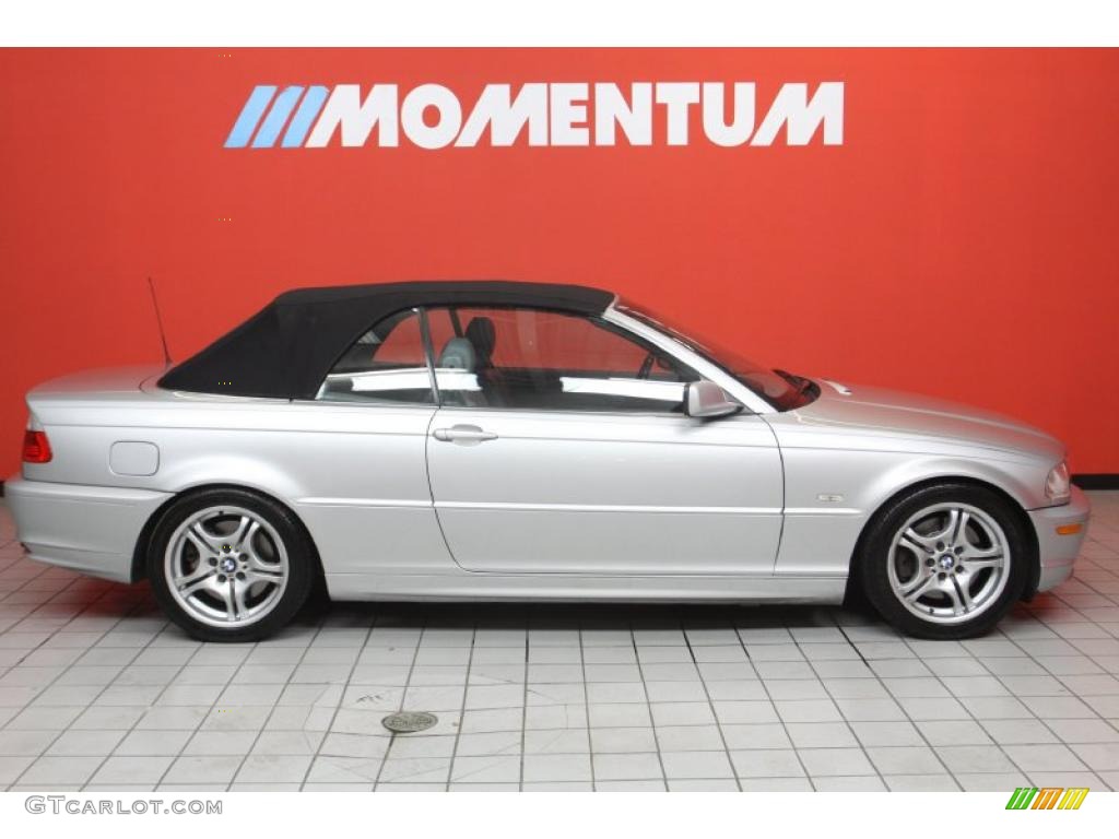 2002 3 Series 330i Convertible - Titanium Silver Metallic / Grey photo #4