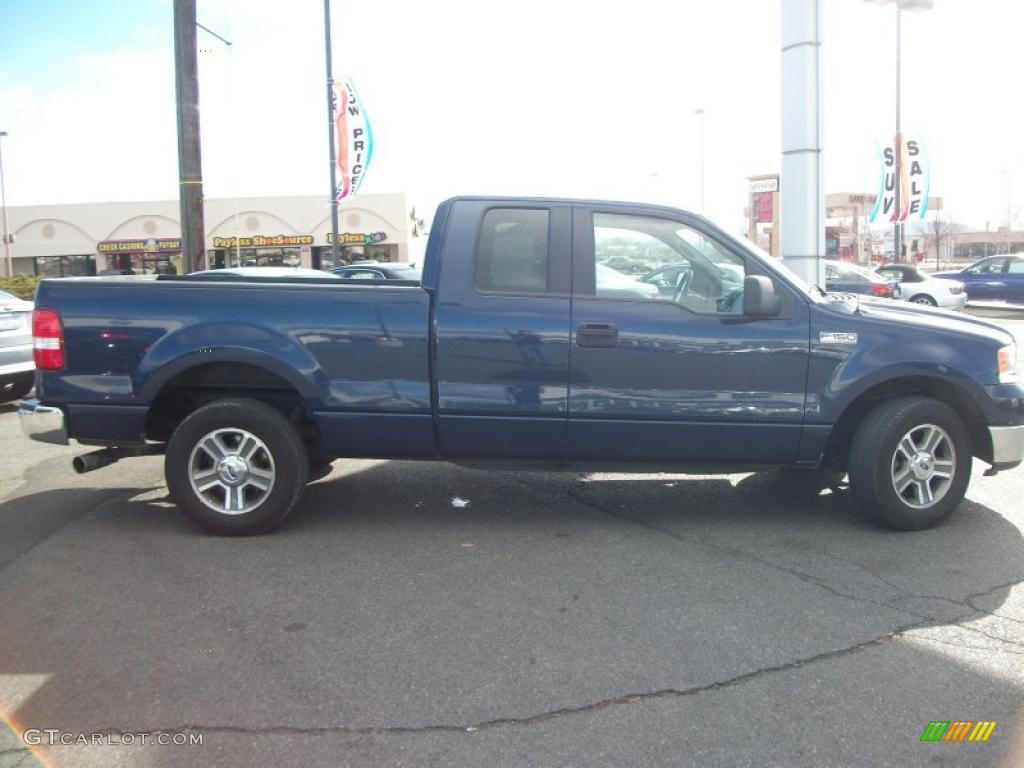 2005 F150 XLT SuperCab - True Blue Metallic / Medium Flint Grey photo #8