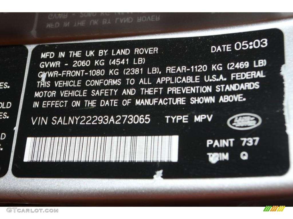 2003 Freelander SE - Zambezi Silver Metallic / Smokestone photo #8