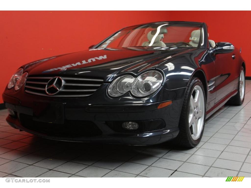 Black Opal Metallic 2003 Mercedes-Benz SL 500 Roadster Exterior Photo #47431776