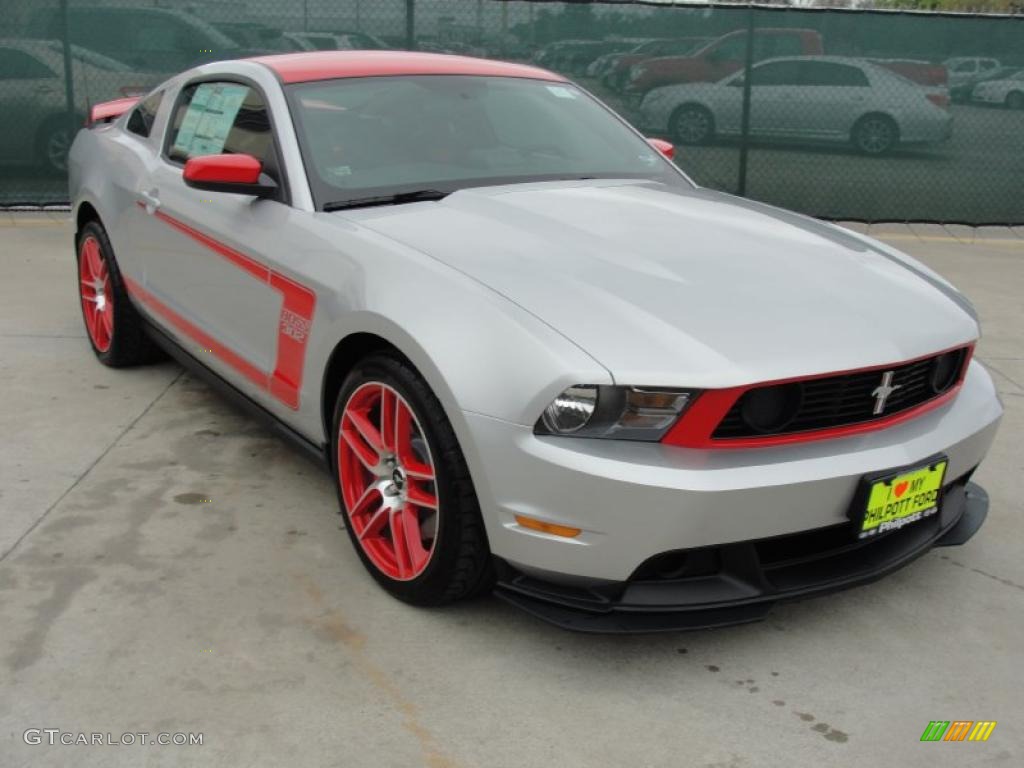 Ingot Silver Metallic/Race Red 2012 Ford Mustang Boss 302 Laguna Seca Exterior Photo #47432742