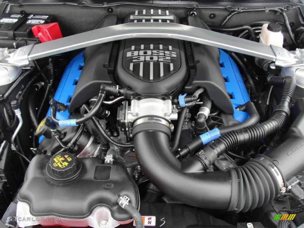 2012 Ford Mustang Boss 302 Laguna Seca 5.0 Liter Hi-Po DOHC 32-Valve Ti-VCT V8 Engine Photo #47432976