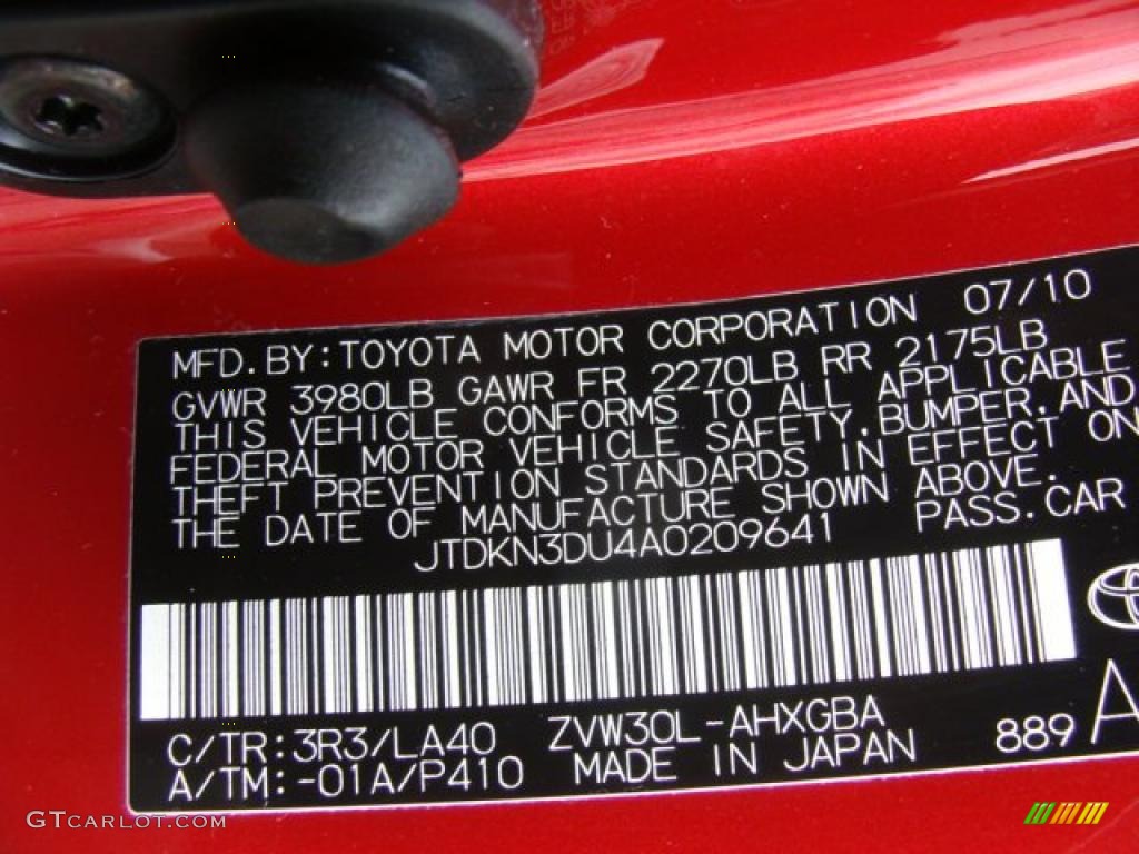 2010 Prius Hybrid II - Barcelona Red Metallic / Bisque photo #15