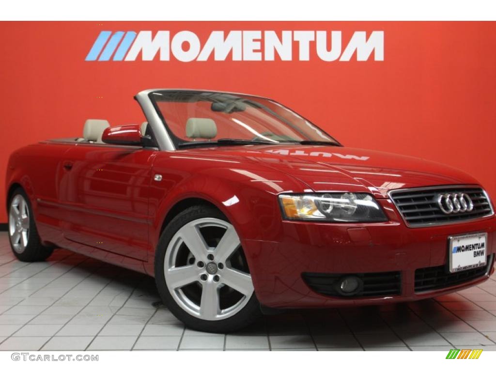 2006 A4 1.8T Cabriolet - Amulet Red / Beige photo #1