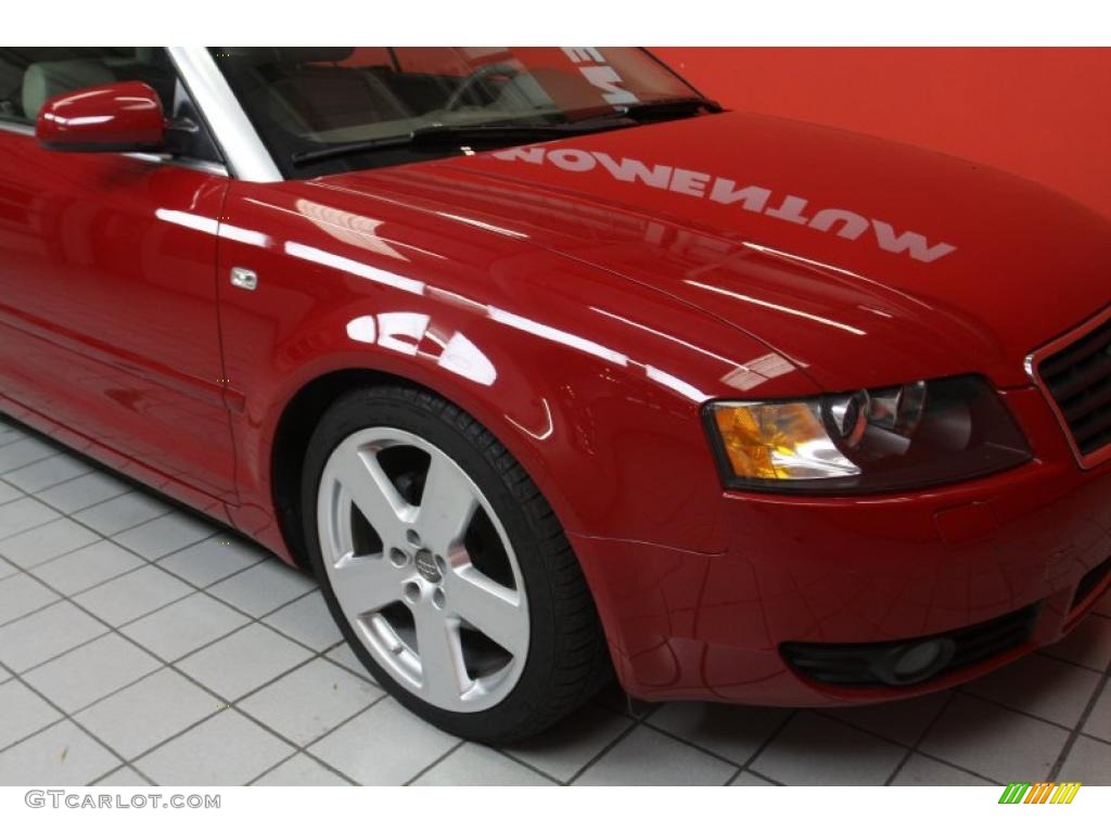 2006 A4 1.8T Cabriolet - Amulet Red / Beige photo #14