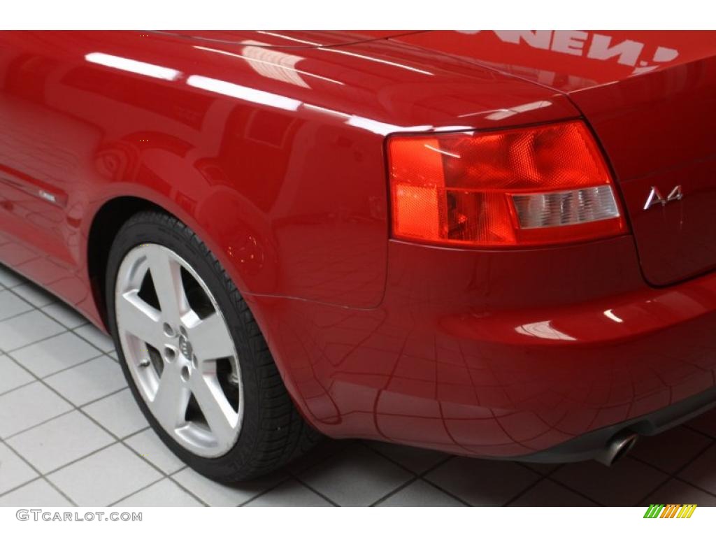 2006 A4 1.8T Cabriolet - Amulet Red / Beige photo #23