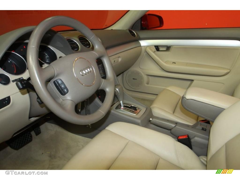 Beige Interior 2006 Audi A4 1.8T Cabriolet Photo #47434191