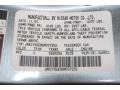 WV2: Diamond Graphite Metallic 2006 Infiniti G 35 Coupe Color Code