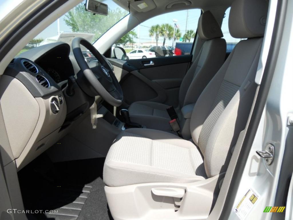 Clay Gray Interior 2011 Volkswagen Tiguan S Photo #47435712