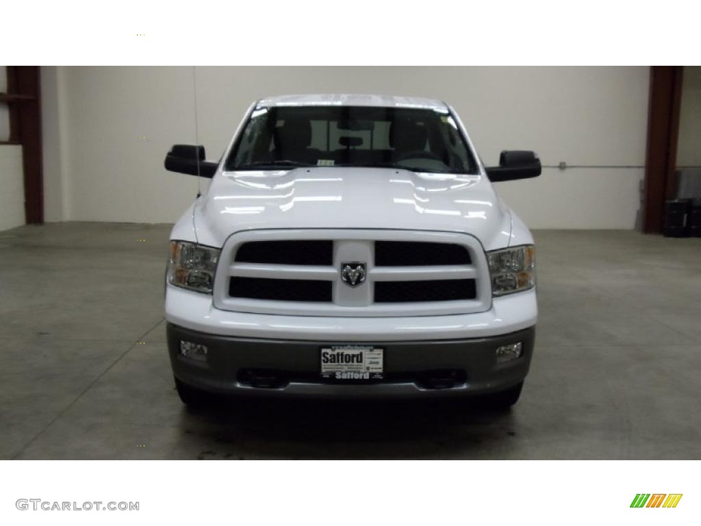 2011 Ram 1500 SLT Outdoorsman Quad Cab 4x4 - Bright White / Dark Slate Gray/Medium Graystone photo #2