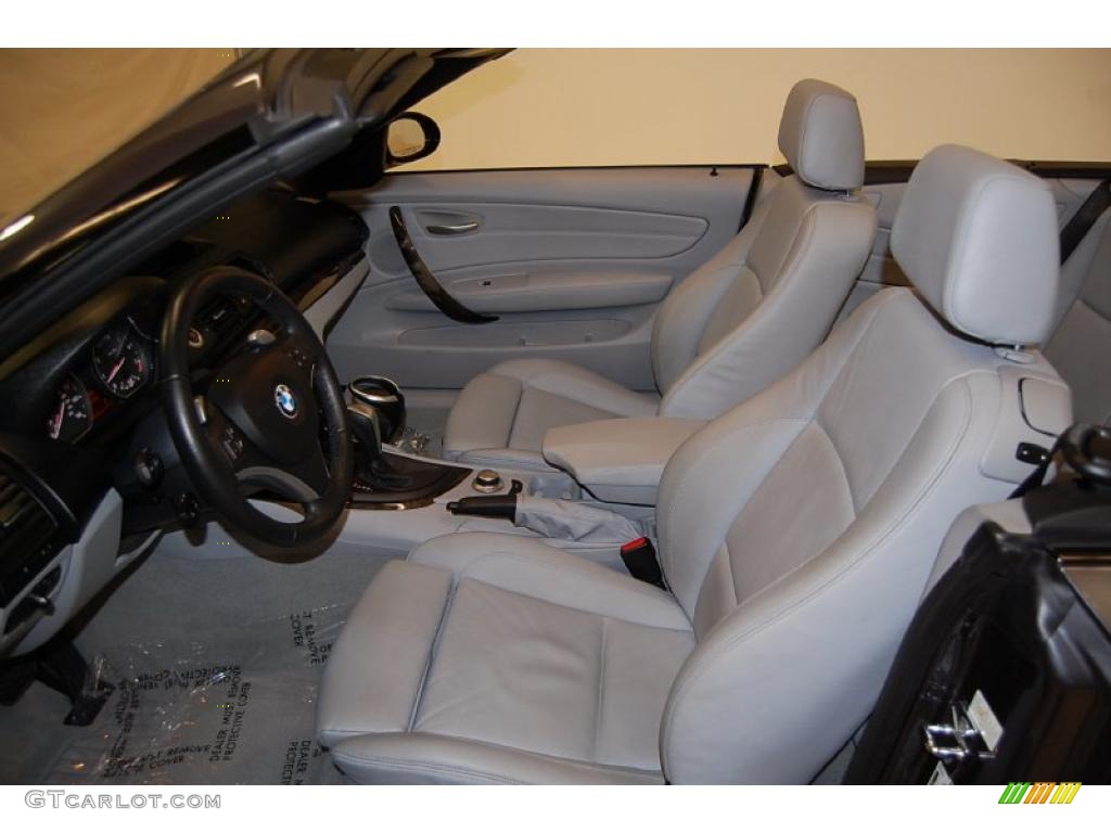 Grey Interior 2008 BMW 1 Series 128i Convertible Photo #47437032