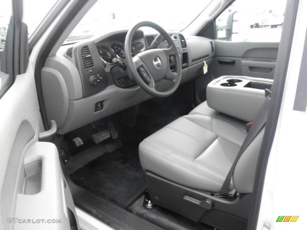 Dark Titanium Interior 2011 GMC Sierra 3500HD Work Truck Regular Cab Utility Photo #47437314