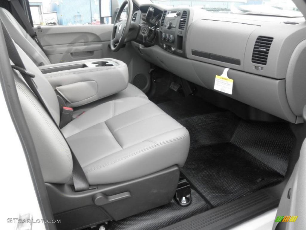 Dark Titanium Interior 2011 GMC Sierra 3500HD Work Truck Regular Cab Utility Photo #47437407