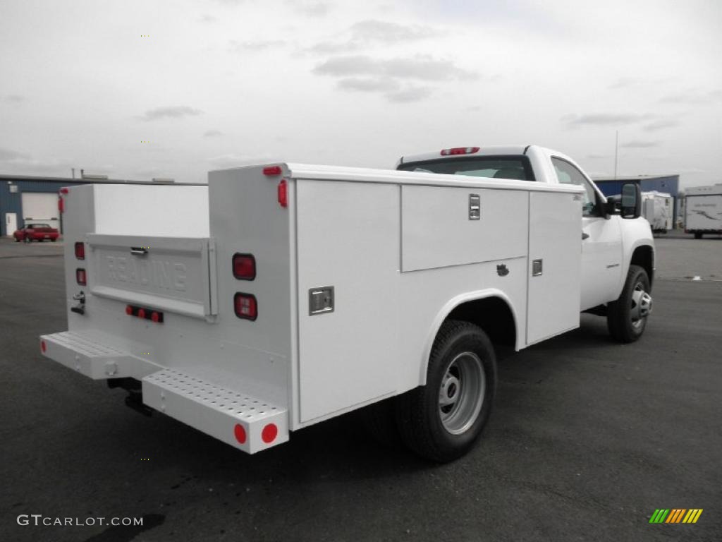 Summit White 2011 GMC Sierra 3500HD Work Truck Regular Cab Utility Exterior Photo #47437416