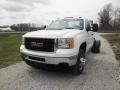 Summit White - Sierra 3500HD Work Truck Crew Cab 4x4 Chassis Dump Truck Photo No. 3
